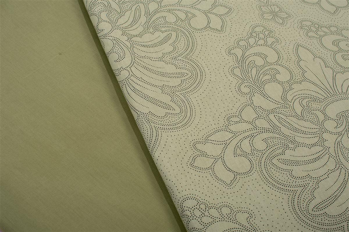 Σεντόνια Εμπριμέ Σετ 4 τεμ Άρτεμις 704 220X240 Light Olive 100% Cotton