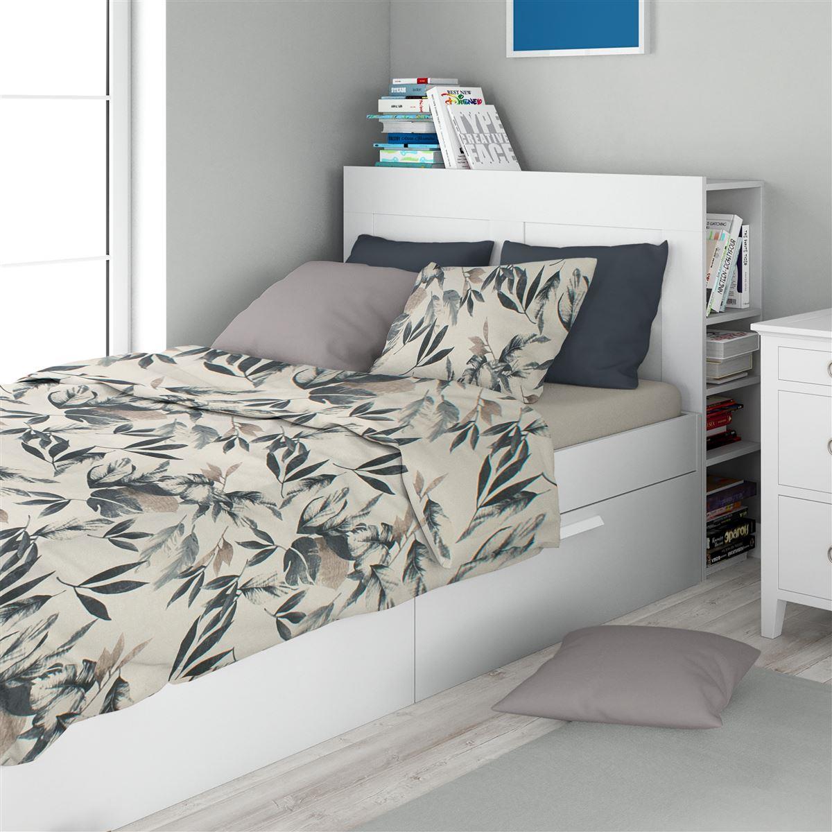 Σεντόνια Εμπριμέ Σετ 3 τεμ Ευριδίκη 710 160X240 Ecru-Black 100% Cotton