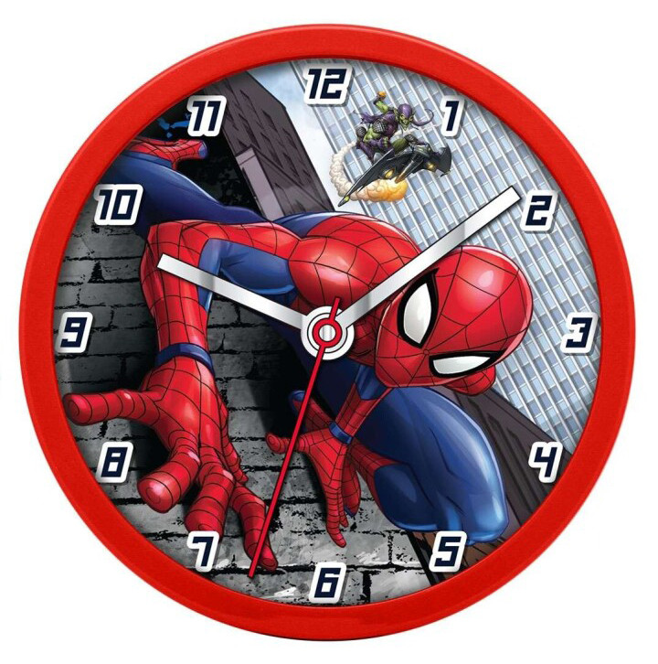 Spiderman Wall Ρολόι Τοίχου με Μοντέρνο Σχεδιασμό 25 cm