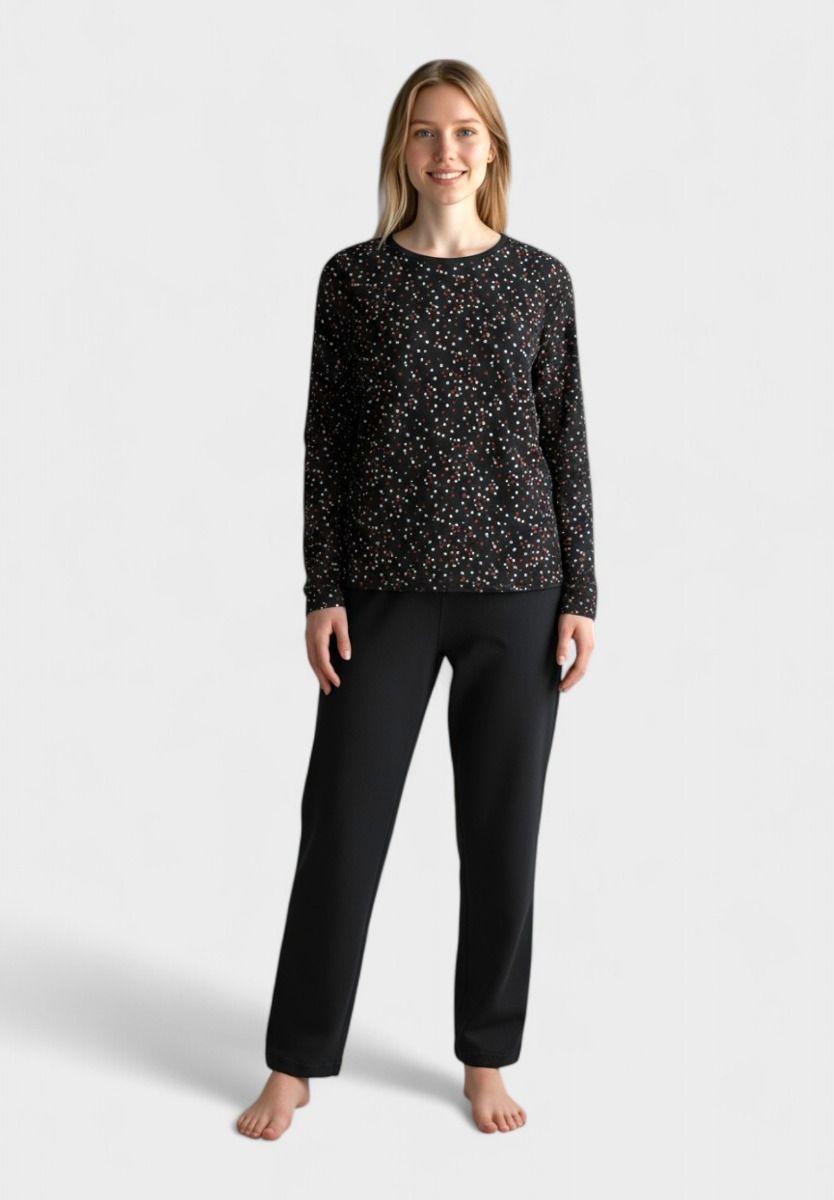 Γυναικεία Βαμβακερή Πιτζάμα Cherry Underwear Sweetheart Dreams Μαύρο