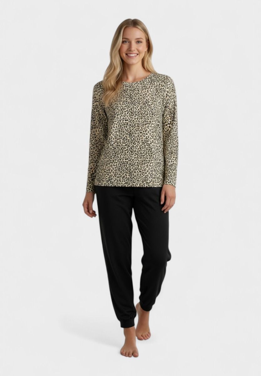 Γυναικεία Βαμβακερή Πιτζάμα Cherry Underwear Wild Nights Μπεζ