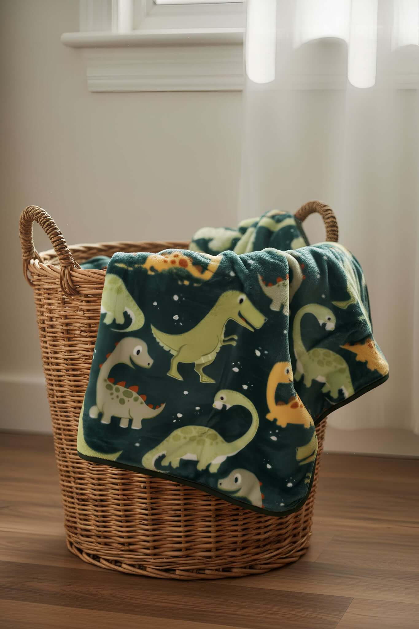 Βρεφική Κουβέρτα Κούνιας (110Χ140) Βελουτέ Dinosaurs