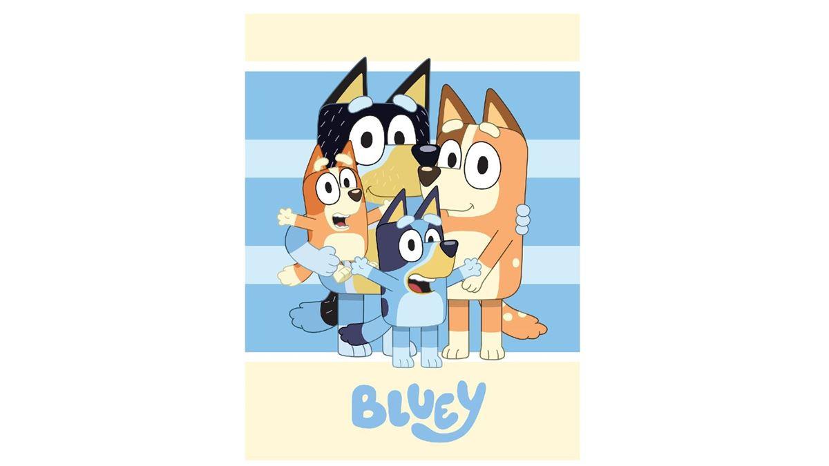 Κουβέρτα Fleece BBC Studios Bluey 55 100X140 Blue 100% Polyester