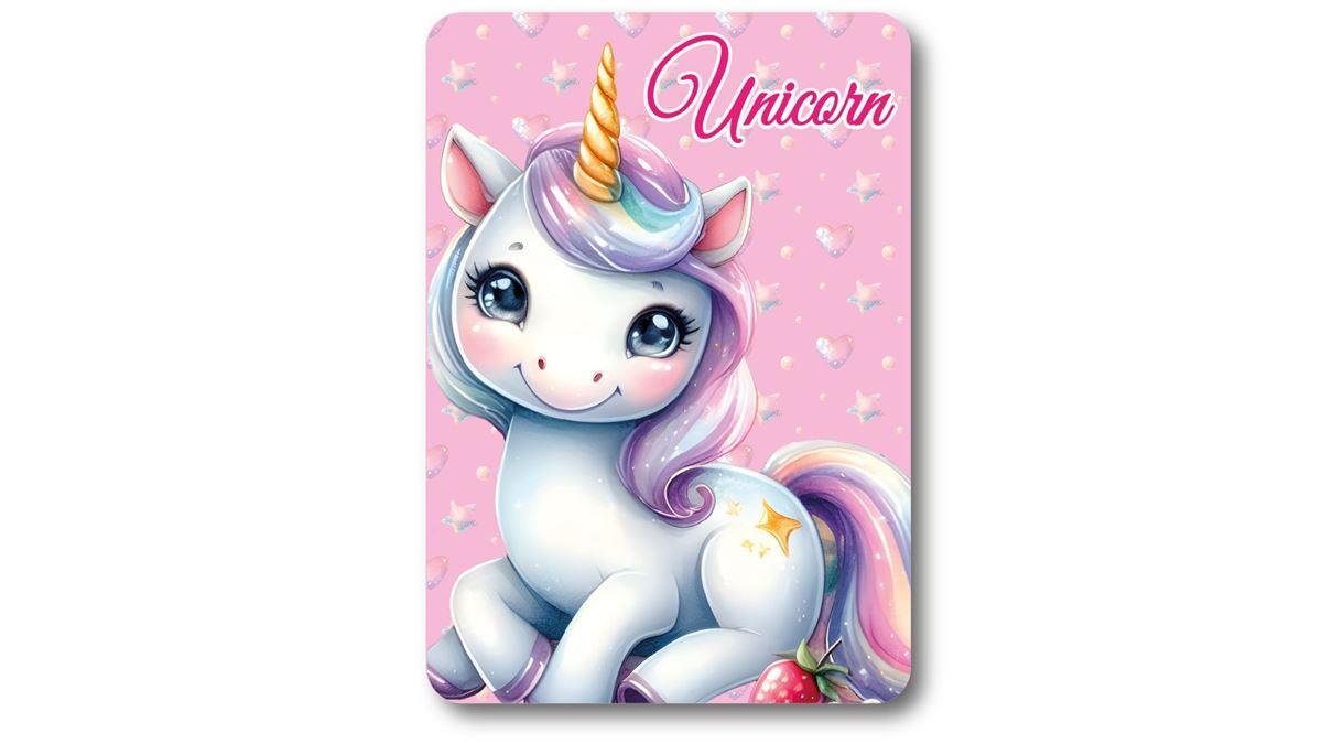 Κουβέρτα Fleece Unicorn 56 100X140 Pink 100% Polyester