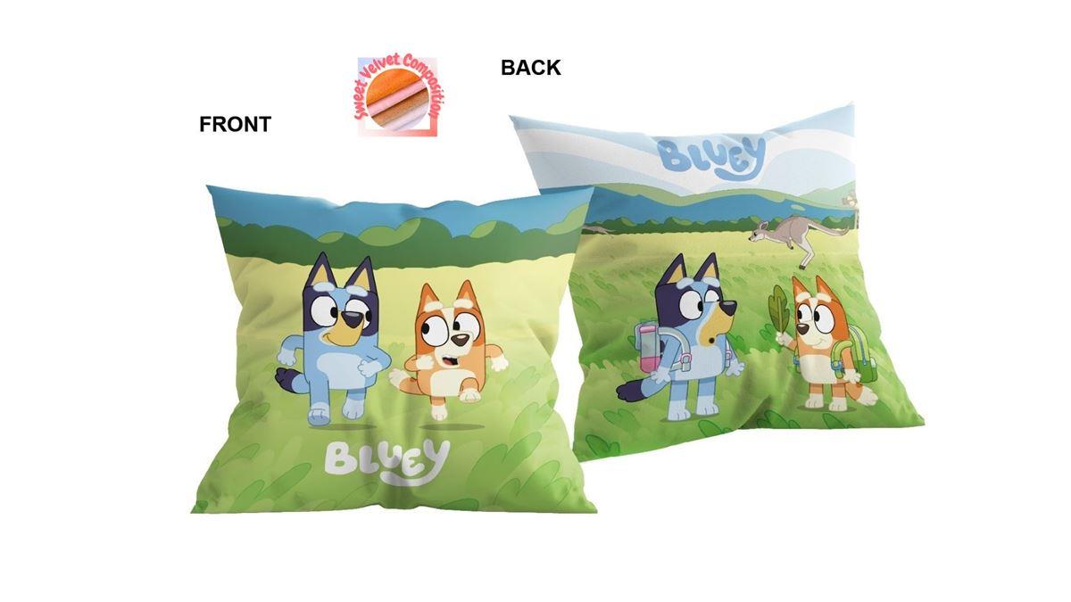 Βελούδινο Μαξιλάρι BBC Studios Bluey 09 38X38 Green 100% Velboa