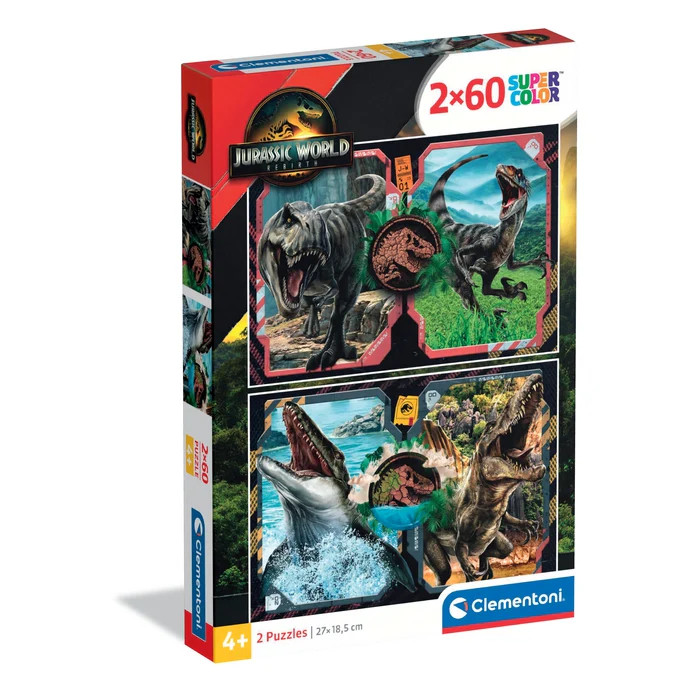 Jurassic World Danger Zone 2x60 τεμάχια puzzle Clementoni