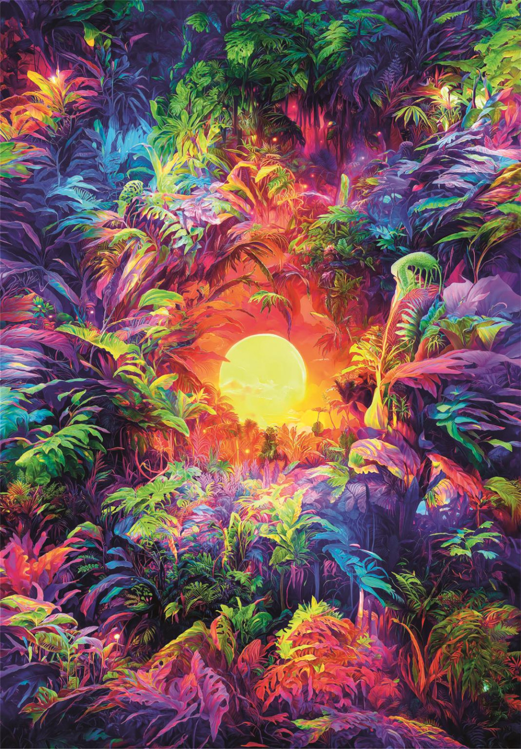 Alternative view of Colour Psychedelic jungle 500 κομμάτια Συμπαγές Puzzle Clementoni