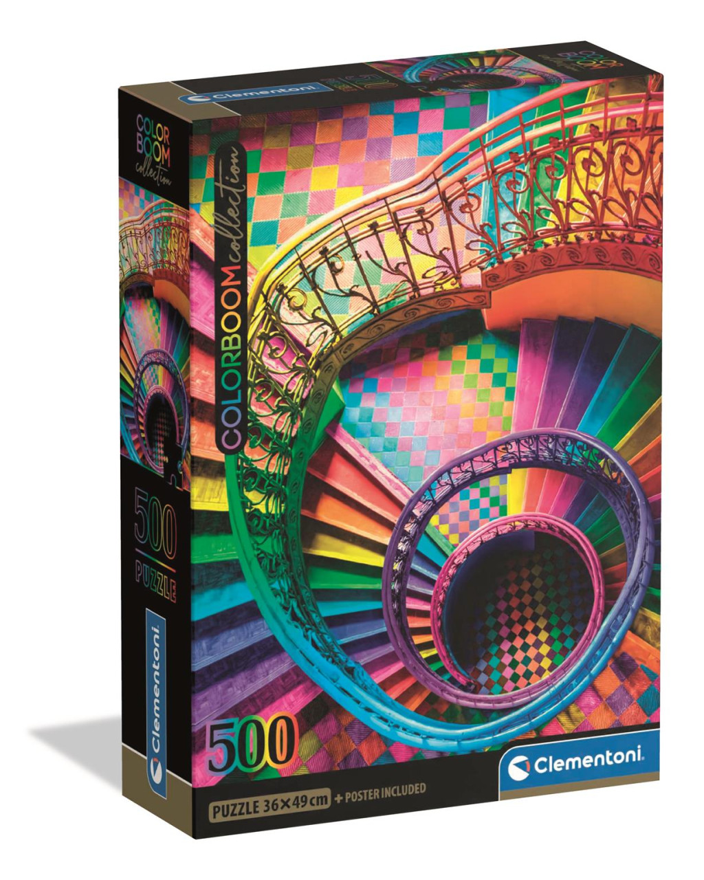 Colour Curly Tails Colorboom Staircase Puzzle Compact Clementoni 500 Τεμαχίων