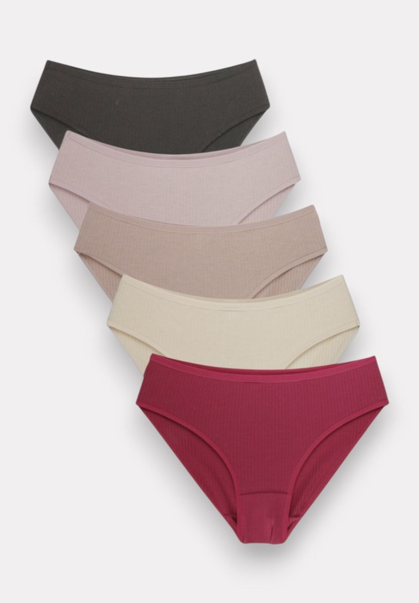 Σλιπ γυναικεία ριμπ ψηλόμεσα απαλά Sexen All colors Pack 10 Τεμαχίων