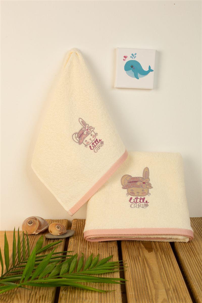 ΠΕΤΣΕΤΑ Με Κέντημα Σετ 2 τεμ bebe Rabbit Girl 148 30X50