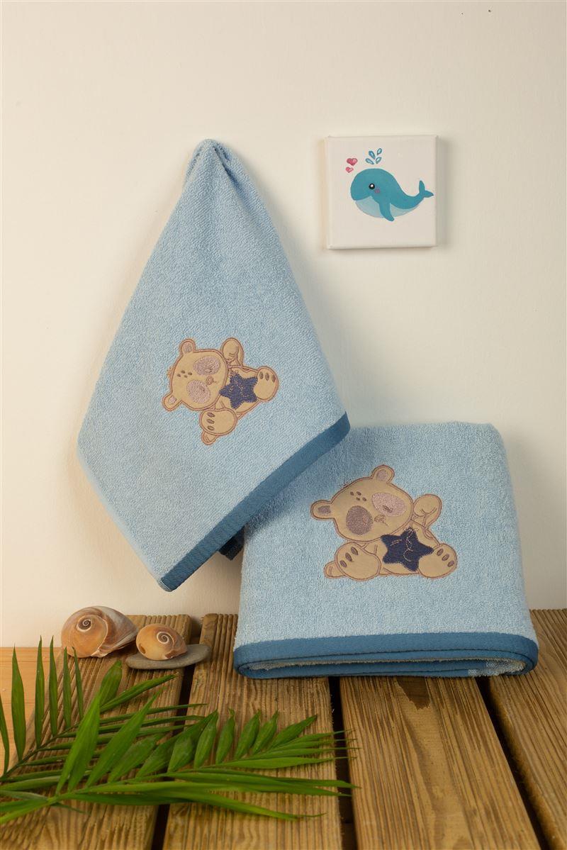 ΠΕΤΣΕΤΑ Με Κέντημα Σετ 2 τεμ bebe Star Bear 151 30X50