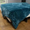 ΚΟΥΒΕΡΤΑ Coral Fleece Ριγέ 220X240 300gsm 13 Petrol 100% Polyester