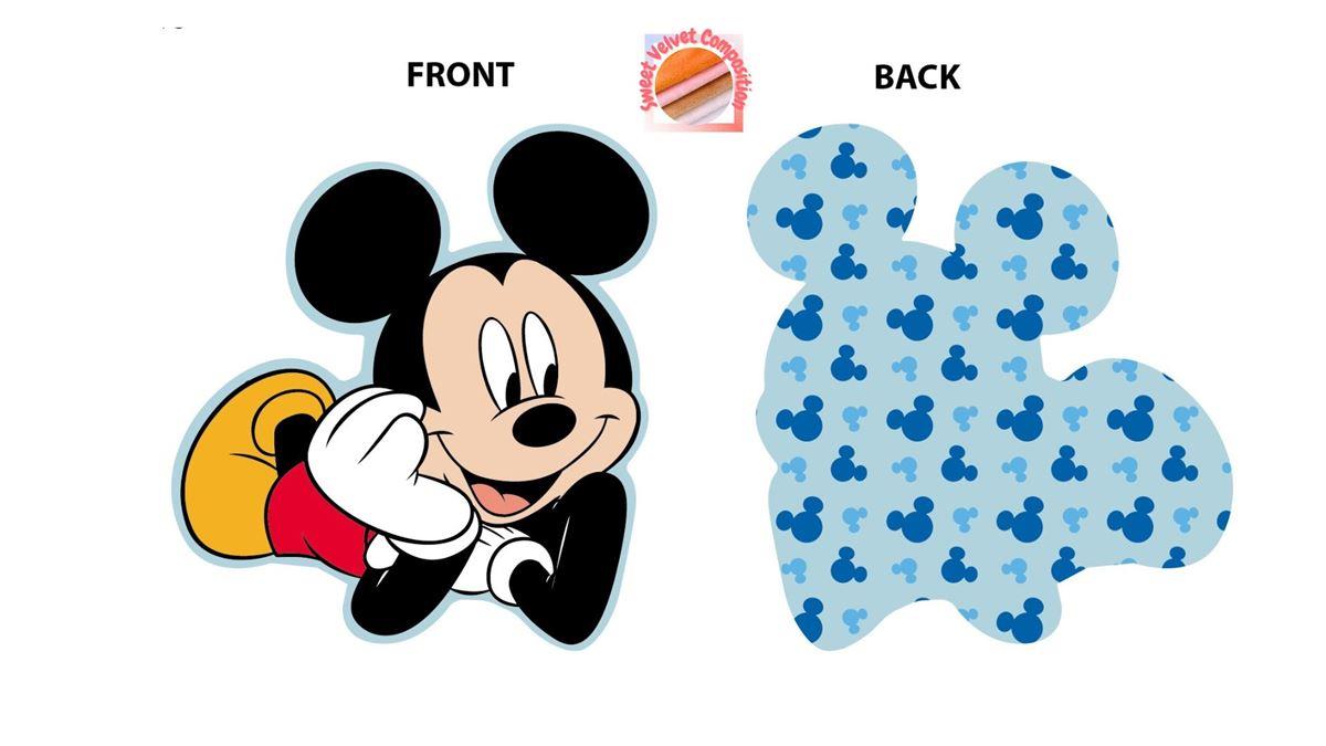 Mini Μαξιλάρι 3D AOP Disney Home Mickey 694 20 cm Sky Blue 100% Velboa