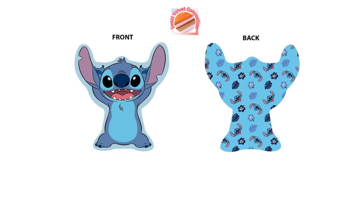 Mini Μαξιλάρι 3D AOP Disney Home Stitch 682 20 cm Sky Blue 100% Velboa