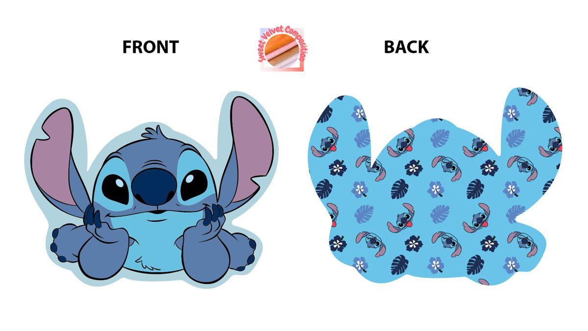 Mini Μαξιλάρι 3D AOP Disney Home Stitch 683 20 cm Sky Blue 100% Velboa