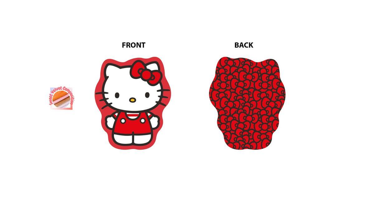 Mini Μαξιλάρι 3D AOP Sanrio Hello Kitty 691 20 cm Red 100% Velboa