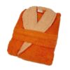 ΜΠΟΥΡΝΟΥΖΙ Cotton 100% L με γιακά Διχρωμο 450 gsm 02 Orange