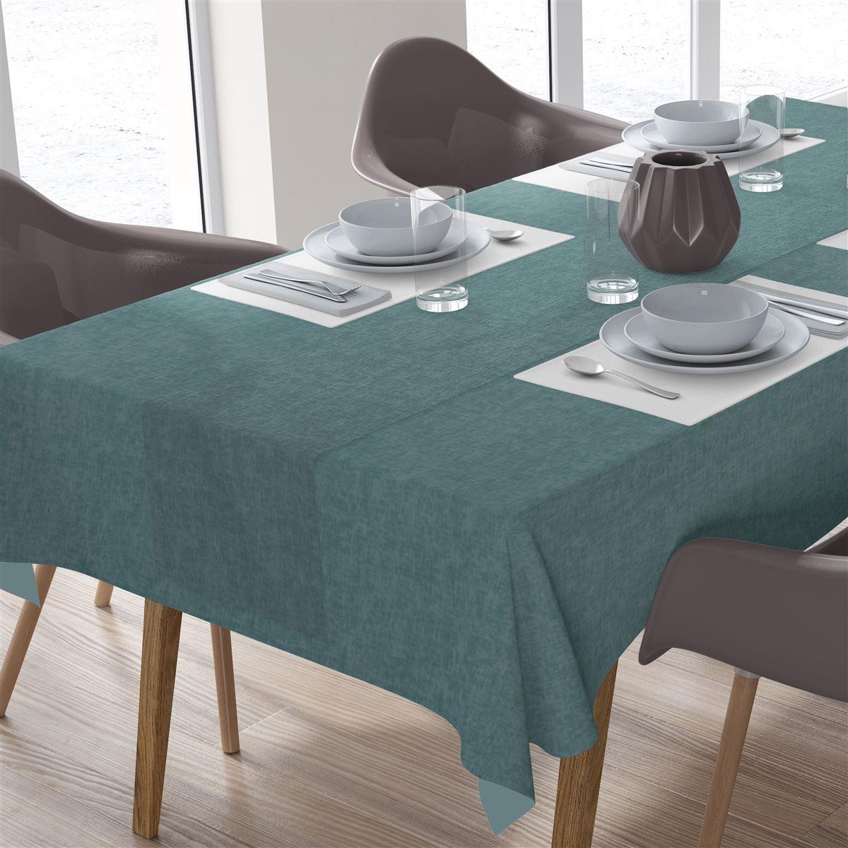 ΑΛΕΚΙΑΣΤΟ ΣΕΤ 2 τεμ (ΤΡΑΠ/ΛΟ 140X140/ΤΡΑΒΕΡΣΑ 40X140) Panama Petrol Cott/Pol 70/30