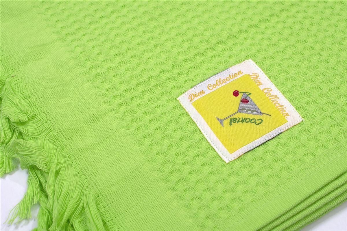 Ποτηρόπανο Πικέ Cocktail 45X65 Λαχανί Με Κρόσσι 100% Cotton