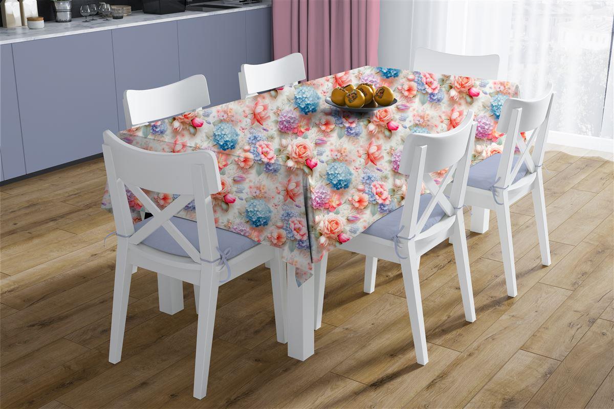 Αλέκιαστο Τραπεζομάντηλο Ψηφιακής Εκτύπωσης Ορτανσίες 464 140X180 Multi 70/30 Cott/Pol