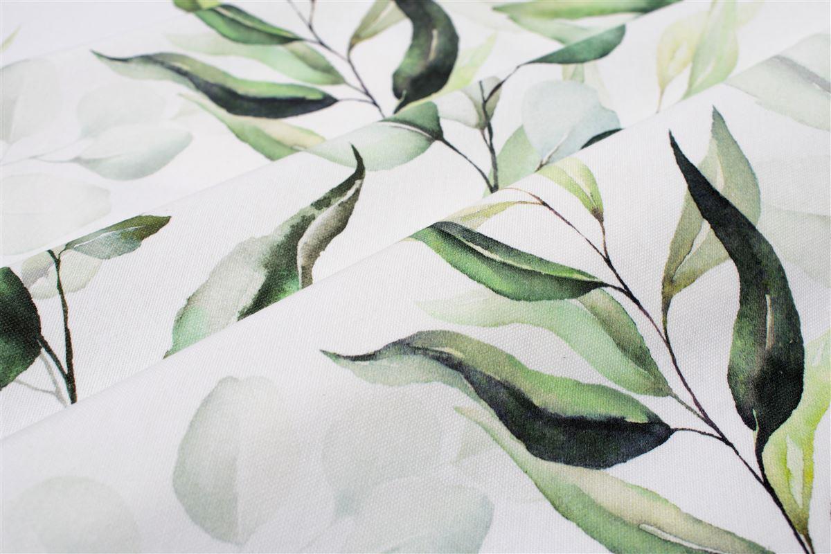 Αλέκιαστο Καρέ Ψηφιακής Εκτύπωσης Green Leaves 462 90X90 White-Green 70/30 Cott/Pol