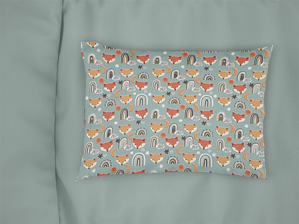 Μαξιλαροθήκη Εμπριμέ kids Fox 528 50X70 Pale Cyan 100% Cotton