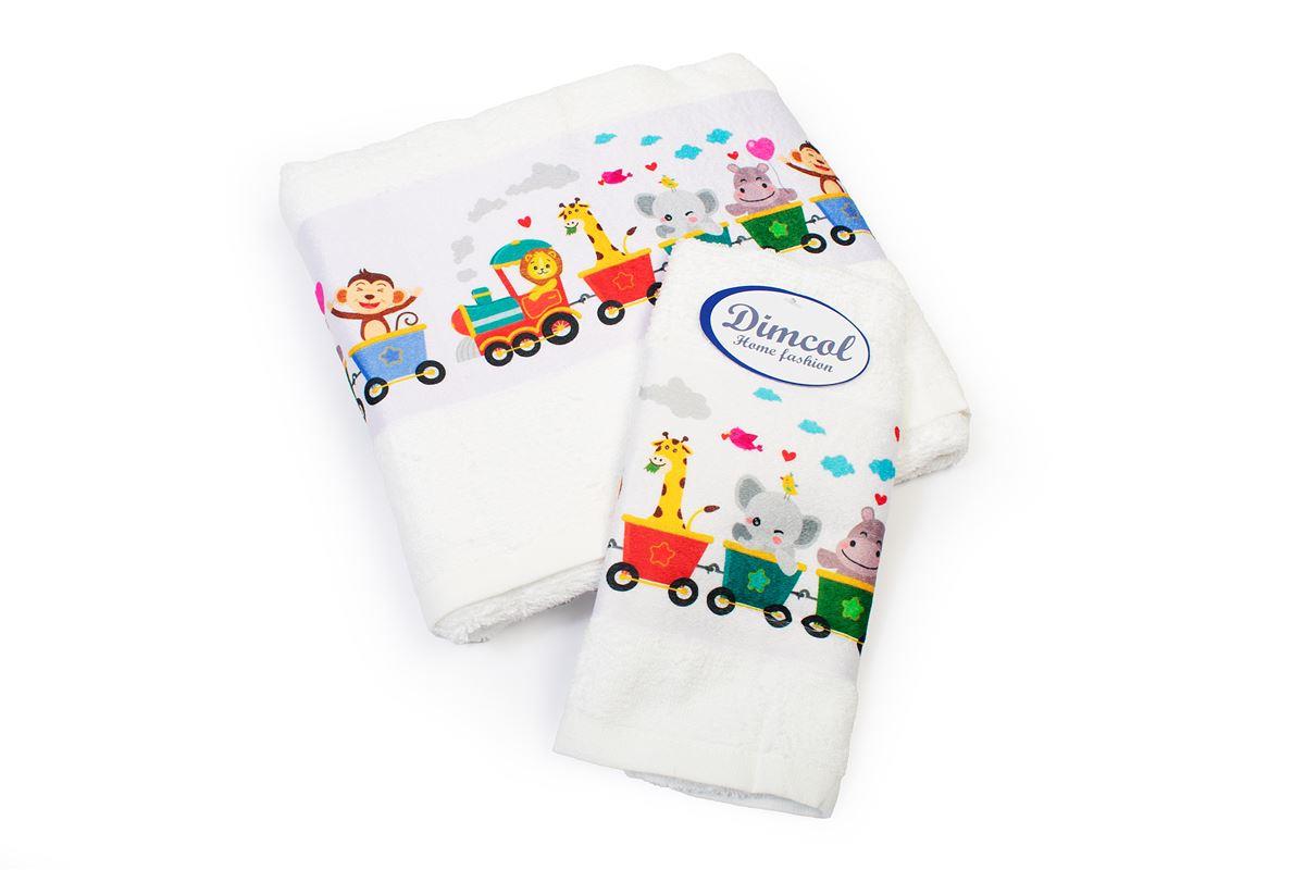 Πετσέτα Σετ 2 τεμ Με Ψηφιακή Εκτύπωση bebe Train 346 30X50