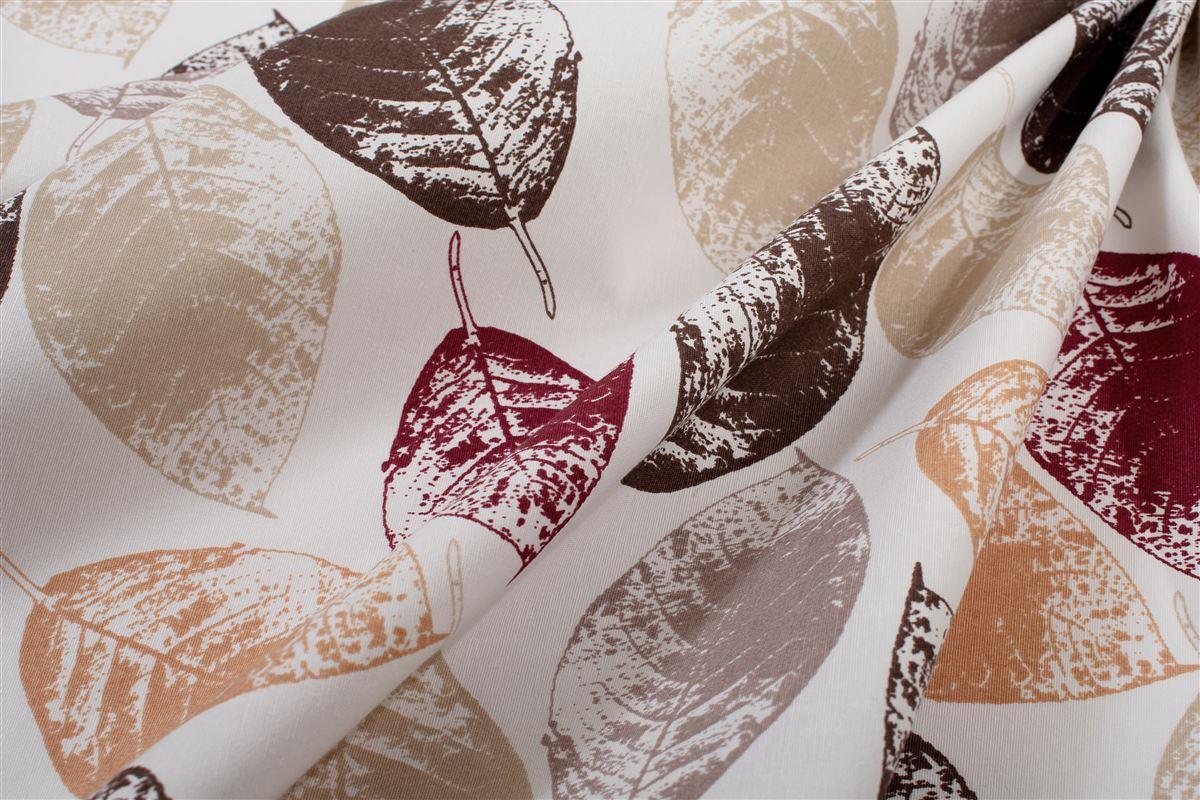 Αλέκιαστο Σετ 2 τεμ Τραπεζομάντηλο Leaves 467 140X220 & Τραβέρσα 40X220 Brown 70/30 Cott/Pol