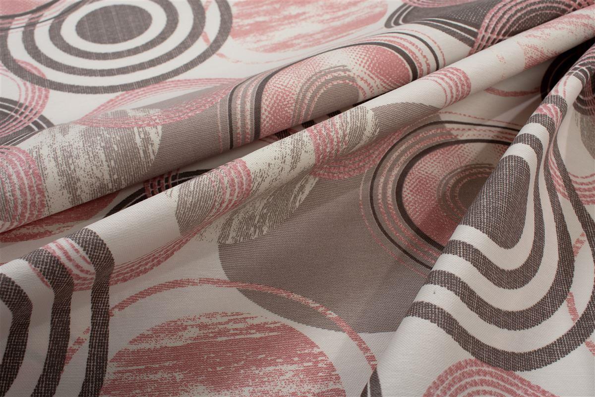 Τραπεζομάντηλο Αλέκιαστο Circles 469 140X180 Coral 70/30 Cott/Pol