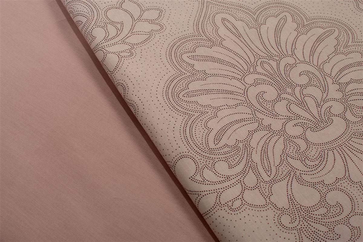 Σεντόνια Εμπριμέ Σετ 4 τεμ Άρτεμις 703 240X270 Dusty Rose 100% Cotton