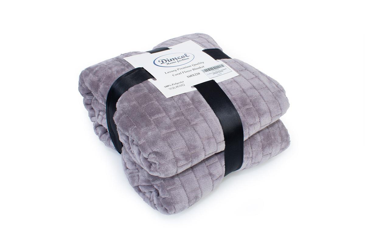 Κουβέρτα Coral Fleece Jacquard Brick 06 160X220 Grey 100% Polyester