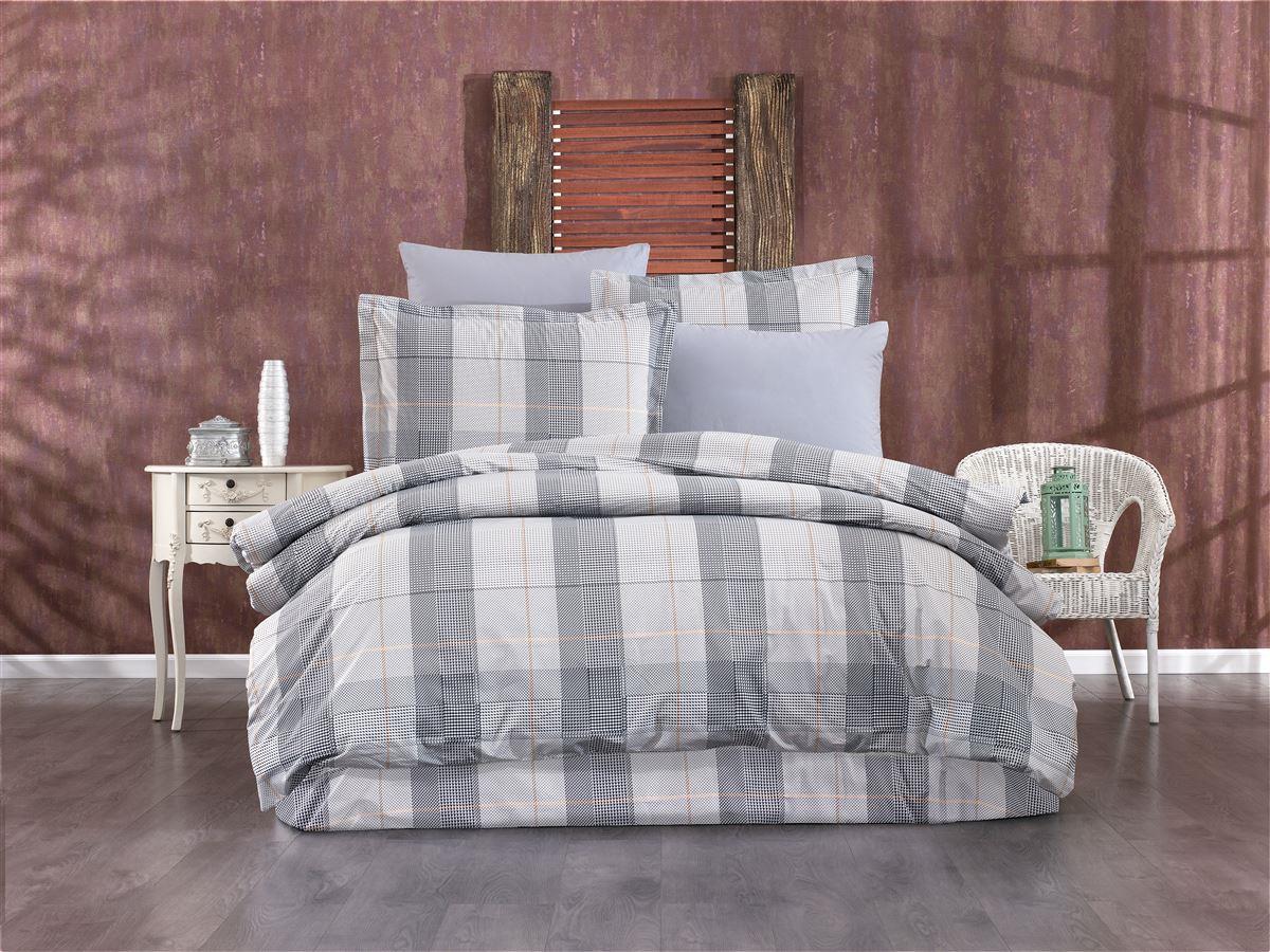 Παπλωματοθήκη Εμπριμέ Αντιγόνη 339 160X240 Grey 100% Cotton Flannel