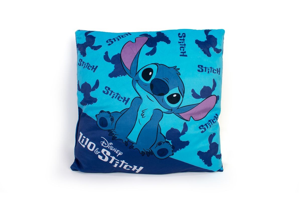 Βελούδινο Μαξιλάρι Disney Home Stitch 04 38X38 Blue 100% Velboa