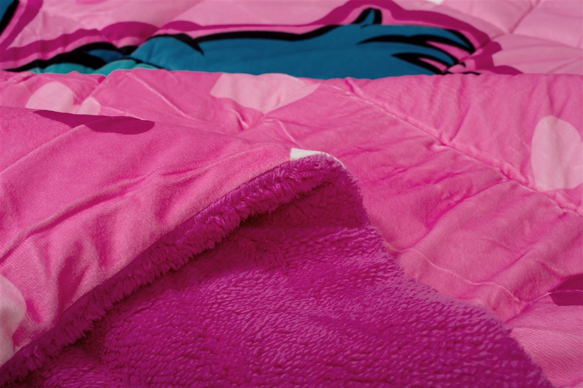 Κουβερτοπάπλωμα Flannel-Sherpa Disney Home Lilo & Stitch 57 160X250 Pink 100% Polyester