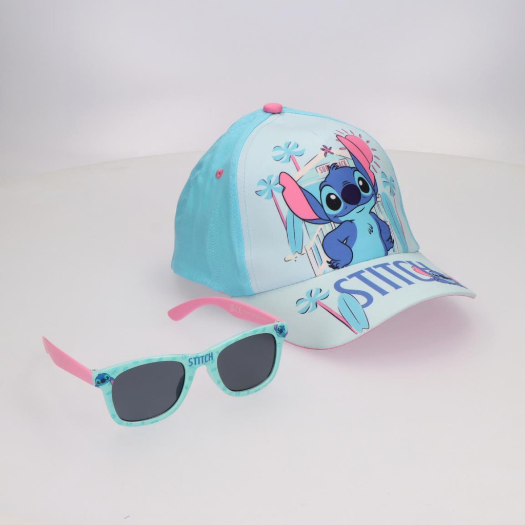 Disney Lilo and Stitch Sunny Day Παιδικό Σετ με Γυαλιά Ηλίου και Καπέλο Τζόκεϊ 53 cm - Image 4