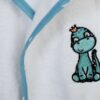 Μπουρνούζι Με Κέντημα kids Dinosaur 180 Size: 04 White-Sky Blue 100% Cotton