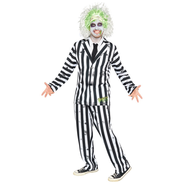 Beetlejuice Striped Αποκριάτικη Στολή Ενηλίκων L