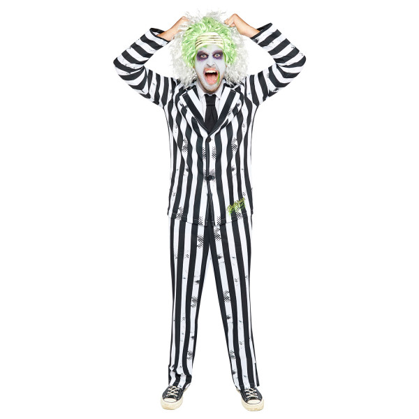 Alternative view of Beetlejuice Striped Αποκριάτικη Στολή Ενηλίκων L