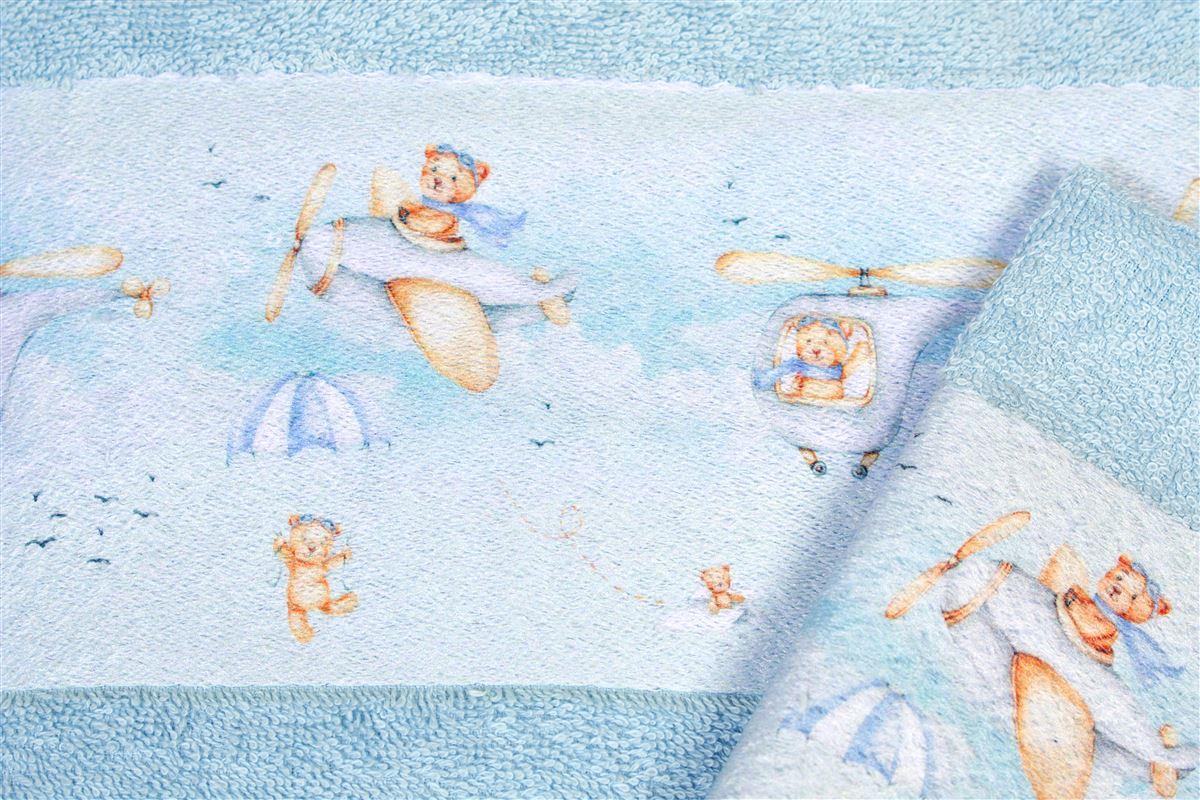 70X140 Sky Blue 100% Cotton