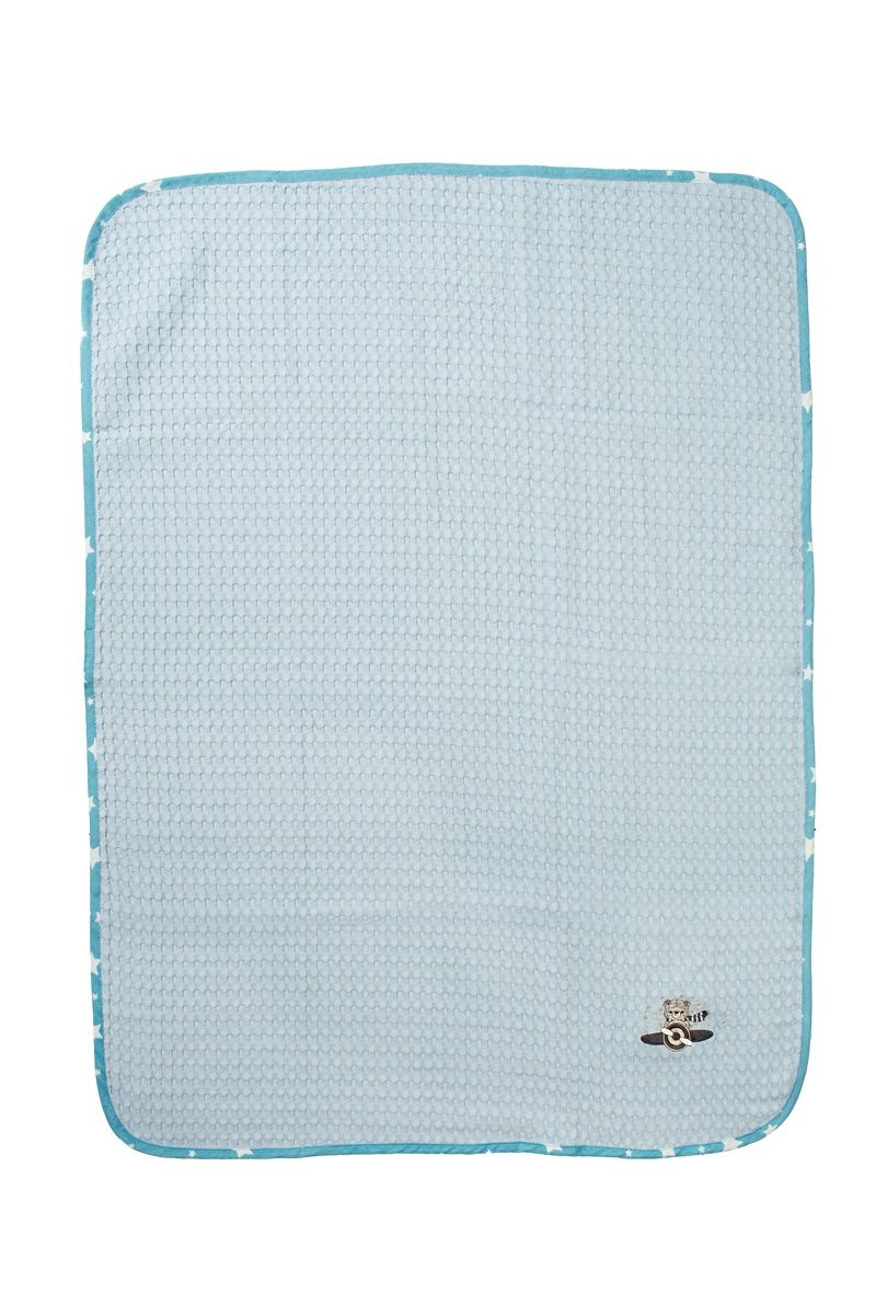 Κουβέρτα Πικέ Με Κέντημα bebe Aviator 183 100X160 Sky Blue 100% Cotton