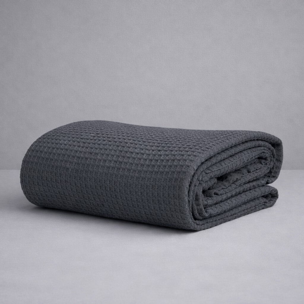 Κουβέρτα Πικέ Υπερ/πλη Waffle 230χ245 Dark Grey