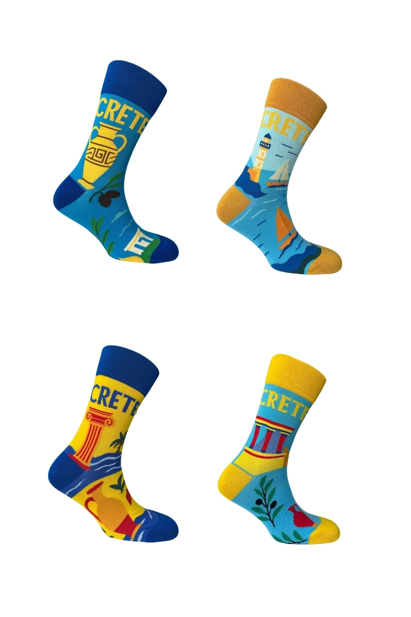 Κάλτσες Unisex Κρήτη Σετ 12 Τεμαχίων Νούμερο 38-44
