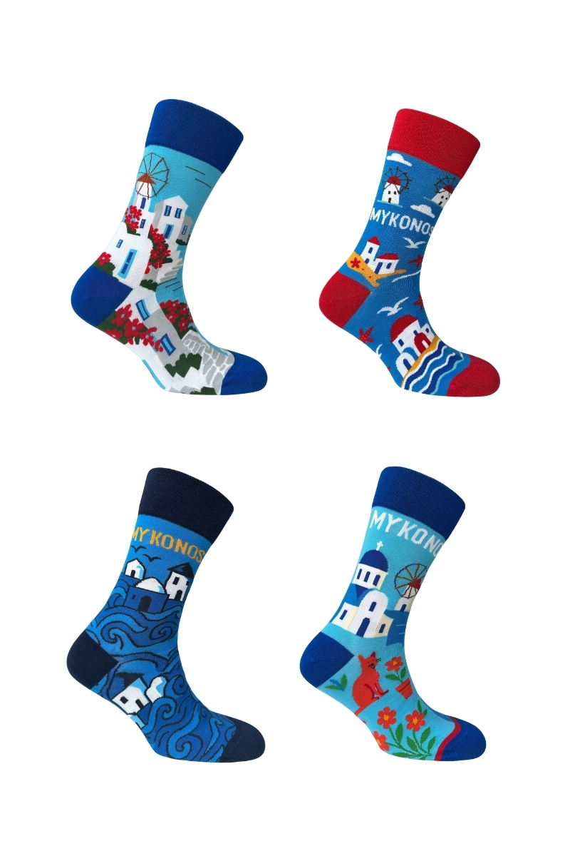 Κάλτσες Unisex Μύκονος Σετ 12 Τεμαχίων Νούμερο 38-44