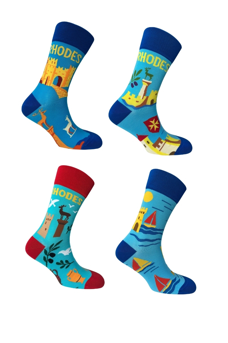 Κάλτσες Unisex Ρόδος Σετ 12 Τεμαχίων Νούμερο 38-44