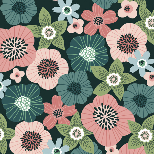 Flower Emerald Παιδικές Χαρτοπετσέτες 20 τεμάχια 33x33 cm