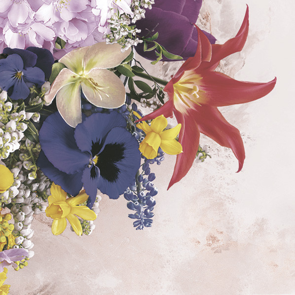 Flower Charming Mix Χαρτοπετσέτες Συσκευασία 20 Τεμαχίων 33x33 cm