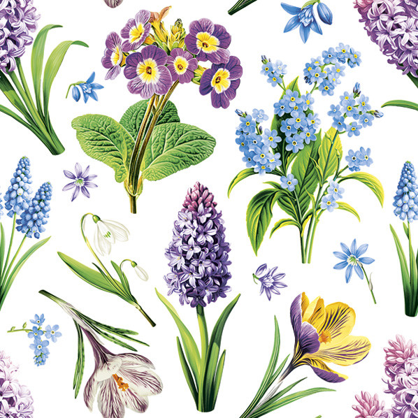 Flower Garden Σετ Παιδικές Χαρτοπετσέτες 20 τεμάχια 33x33 cm