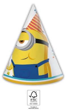 Alternative view of Minions The Rise of Gru Καπέλο πάρτι κώνος 6 τεμαχίων FSC