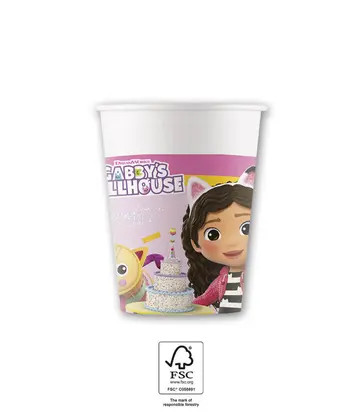 Alternative view of Gabby's Dollhouse Friends Παιδικά Χάρτινα Ποτήρια Πάρτι Σετ 8 Τεμαχίων 200 ml FSC