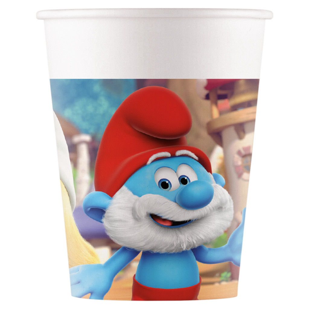 Smurfs Joyful Χάρτινα Ποτήρια 200 ml 8 Τεμαχίων FSC